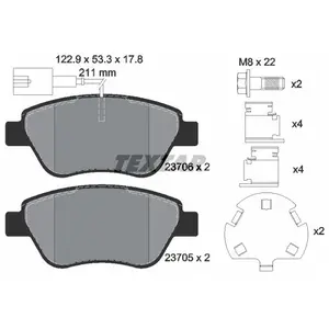Kit de plaquettes de frein, frein à disque Q+ 2370601 Textar 2370601 pas cher