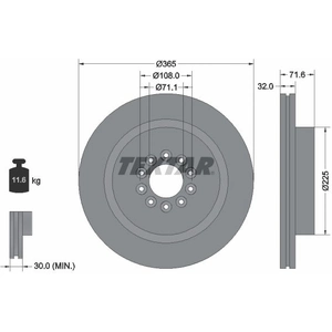 Disque de frein TEXTAR 92223103 avant, ventilé, 1 pièce pas cher