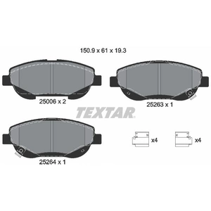 Kit de plaquettes de frein, frein à disque Q+ 2500601 Textar 2500601 pas cher