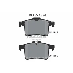 TEXTAR Plaquettes de frein X4 (Ref: 2511401) pas cher