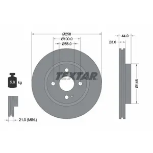 Textar Disque de frein PRO 92166803 pas cher