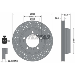 TEXTAR Disques de frein pour PORSCHE: 911, Boxster, Cayman (Ref: 92176705) pas cher