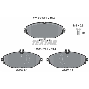 Kit de plaquettes de frein, frein à disque Q+ 2207601 Textar 2207601 pas cher