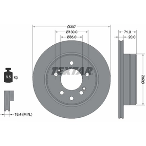 TEXTAR Disques de frein pour SSANGYONG: Rodius (Ref: 92203103) pas cher
