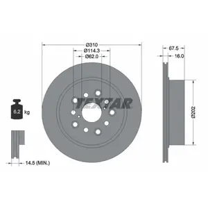 Textar Disque de frein PRO 92185703 pas cher