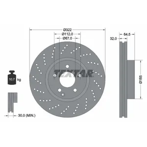 Disque De Frein Mercedes-Benz Textar 92163405 pas cher