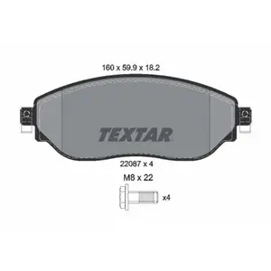Jeu de plaquettes de frein TEXTAR 2208701, avant pas cher
