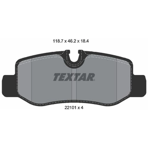 Kit de plaquettes de frein, frein à disque Q+ 2210101 Textar 2210101 pas cher