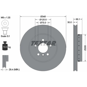 TEXTAR Disques de frein pour BMW: Série 5, Série 6 (Ref: 92265725)