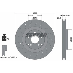 Disque De Frein Textar 92119805 Mercedes-Benz pas cher