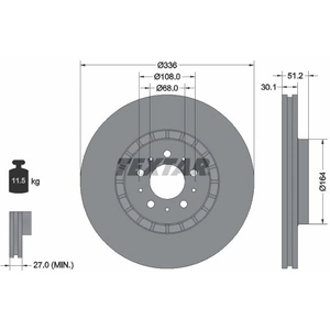 Disque de frein TEXTAR 92126705 avant, ventilé, à haute teneur en carbone, 1 pièce pas cher
