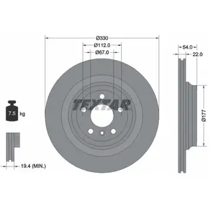 TEXTAR Disques de frein pour MERCEDES-BENZ: Classe GLE, Classe ML (Ref: 92273505) pas cher