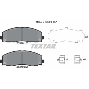Kit de plaquettes de frein, frein à disque 2537801 Textar 2537801 pas cher