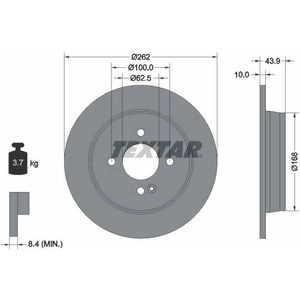 TEXTAR Disques de frein pour HYUNDAI: Bayon, i20, Accent & KIA: Rio, Stonic (Ref: 92242203) pas cher