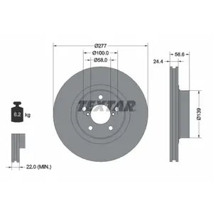 Disque de frein TEXTAR 92094603 avant, ventilé, 1 pièce pas cher