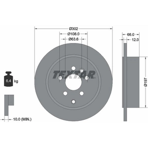 TEXTAR Disques de frein pour LAND ROVER: Freelander (Ref: 92162703) pas cher