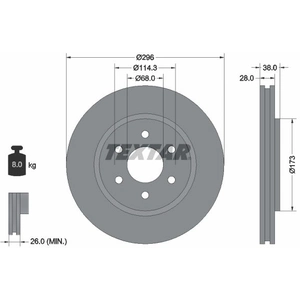 TEXTAR Disques de frein pour NISSAN: Pathfinder, Navara (Ref: 92199603) pas cher