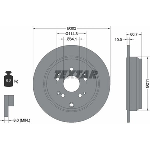 TEXTAR Disques de frein pour HONDA: CR-V (Ref: 92227203) pas cher