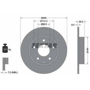 TEXTAR Disques de frein pour MAZDA: 3, CX-30, CX-3 (Ref: 92267703) pas cher
