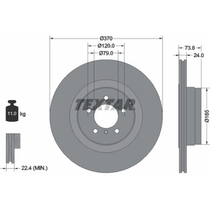TEXTAR Disques de frein pour BMW: Série 7 (Ref: 92155203) pas cher