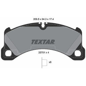 TEXTAR Plaquettes de frein X4 pour PORSCHE: Panamera, Macan (Ref: 2570101)