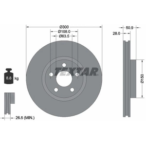 Disque De Frein Ford Textar 92283105 pas cher