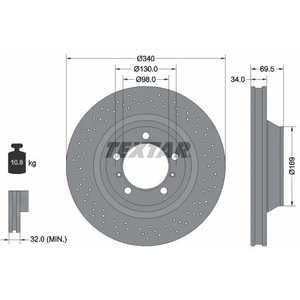 Disque De Frein Porsche Textar 92287905 pas cher