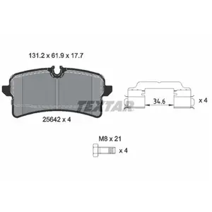 Kit de plaquettes de frein, frein à disque 2564203 Textar 2564203 pas cher