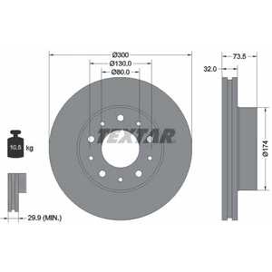 Disque de frein TEXTAR 92157303 avant, ventilé, 1 pièce pas cher