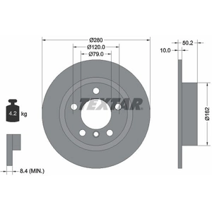 TEXTAR Disques de frein pour MINI: MINI (Ref: 92238703) pas cher