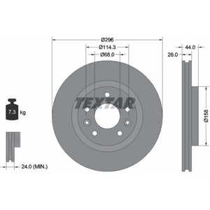 Disque de frein TEXTAR 92274203 avant, ventilé, 1 pièce pas cher
