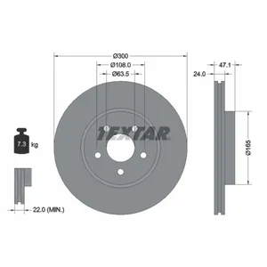 Disque De Frein Ford; Jaguar Textar 92109605 pas cher