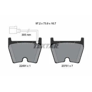 Comparateur de prix : TEXTAR Plaquettes de frein X4 pour AUDI: TT, RS3, RS Q3 (Ref: 2249101)