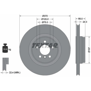 Disque de frein TEXTAR 92270003 arrière, ventilé, 1 pièce pas cher