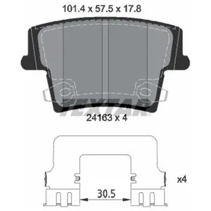 Kit de plaquettes de frein, frein à disque 2416303 Textar 2416303 pas cher