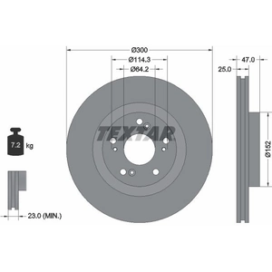 TEXTAR Disques de frein pour HONDA: Civic (Ref: 92186503) pas cher