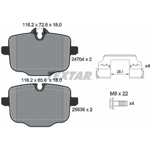 Kit de plaquettes de frein, frein à disque Q+ 2470401 Textar 2470401 pas cher