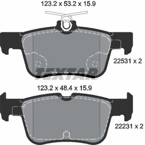 TEXTAR Plaquettes de frein X4 pour FORD: Mondeo, Edge (Ref: 2253101) pas cher