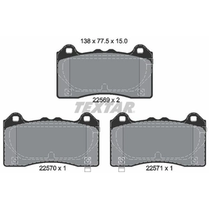 Kit de plaquettes de frein, frein à disque 2256901 Textar 2256901 pas cher