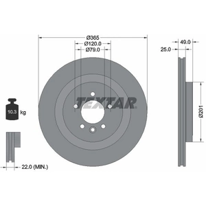 TEXTAR Disques de frein pour LAND ROVER: Discovery, Range Rover (Ref: 92293003) pas cher