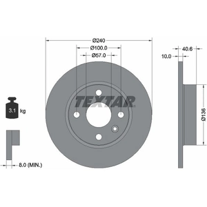 TEXTAR Disques de frein (Ref: 92111003) pas cher