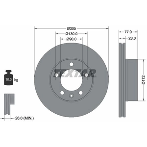 Textar Disque de frein PRO 92115903 pas cher