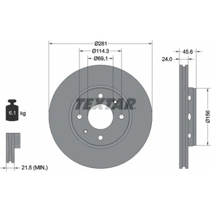 TEXTAR Disques de frein pour MITSUBISHI: Carisma & VOLVO: S40, V40 (Ref: 92100403) pas cher