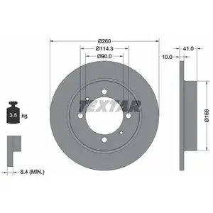 Disque de frein TEXTAR 92083003 arrière, plein, 1 pièce pas cher