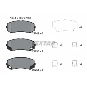 Comparateur de prix : TEXTAR Plaquettes de frein X4 pour MITSUBISHI: Canter (Ref: 2924901)