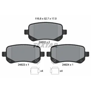Kit de plaquettes de frein, frein à disque 2482201 Textar 2482201 pas cher