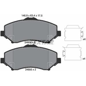 Kit de plaquettes de frein, frein à disque Q+ 2460402 Textar 2460402 pas cher