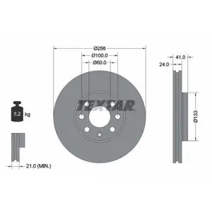 Disque de frein TEXTAR 92091803 avant, ventilé, 1 pièce pas cher
