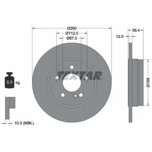 TEXTAR Disques de frein pour MERCEDES-BENZ: Classe E (Ref: 92091103) pas cher