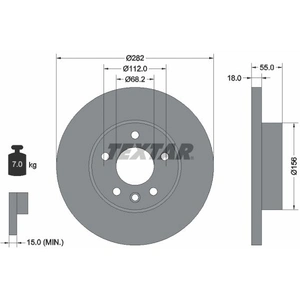 TEXTAR Disques de frein pour VOLKSWAGEN: Transporter (Ref: 92083703) pas cher
